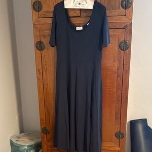 MARCELLA Classic Navy Midi Dress